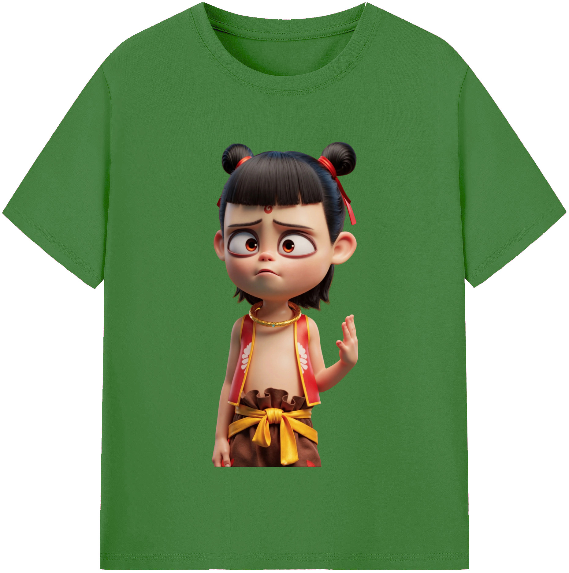 （画像用） Ne Zha 2 ナタ 魔童の大暴れ レディースカジュアルプリントTシャツ（綿100％）